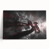 Black and white large art print of New Orleans skyline on stretched canvas, ideal for kitchen wall art.