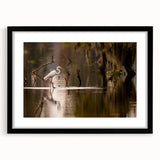 Abstract art print featuring vibrant, colorful Louisiana scenery on a textured, extra large canvas.