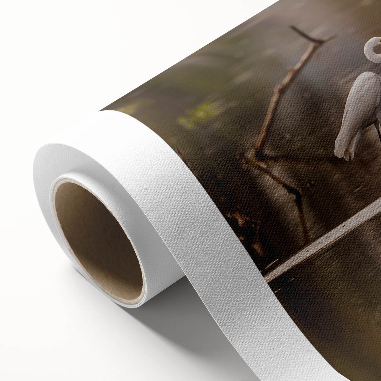 Art Deco poster of Louisiana scenery on rolled canvas, featuring pastel shades, ideal for nursery wall art.