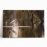 Black and white photo of Louisiana scenery on stretched canvas, ideal for kitchen wall art or bedroom.