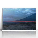 Acadia National Park scenery depicted in art deco style on a white-framed acrylic print.