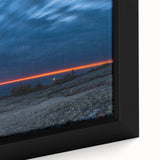 Black wall art featuring a textured Acadia National Park scene in vibrant colors on a framed canvas.