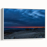 Vintage poster art of Acadia, Maine, on framed canvas, featuring colorful art in extra large format ideal for living room.