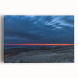 Black and white stretched canvas of Acadia National Park, ideal for kitchen wall art.