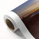 Art Deco style poster of Maine scenery on rolled canvas, featuring soft pastel colors, ideal for nursery wall art.