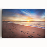 Black and white stretched canvas of Maine's rocky coastline, suitable as large kitchen wall art or for bedroom ambiance.