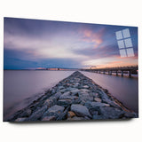Acrylic print of Annapolis scenery in muted blue and grey tones, suitable for bedroom or dining room decor.