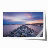 Rolled print of Annapolis scenery in muted watercolor tones, ideal for art wall dining room.