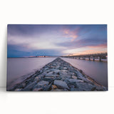Black and white photograph of Annapolis scenery on stretched canvas, suitable for kitchen wall art or bedroom decor.