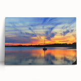 Black and white stretched canvas of Cape Cod landscape, ideal for kitchen wall art.