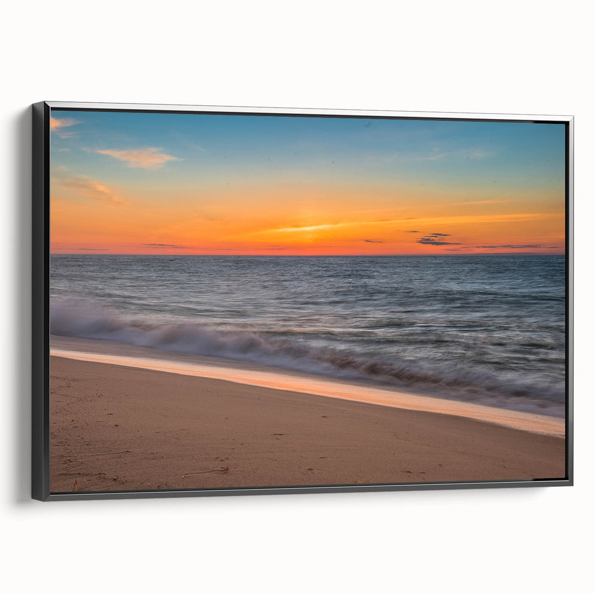 Black and white vintage poster art of Nantucket landscape on framed canvas, ideal for bedroom wall decor.
