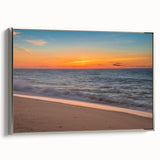 Landscape art painting of Nantucket with colorful hues on a framed canvas, ideal for enhancing a living room or hallway.