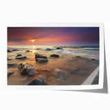 Rolled print of Michigan's Upper Peninsula with lush greenery, ideal for dining room wall art.