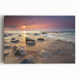 Black and white photo of Michigan's Upper Peninsula on a large canvas, ideal for kitchen wall art.
