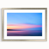 Textured art print of abstract Minnesota scenery in muted earth tones, framed in silver, ideal for bedroom art.