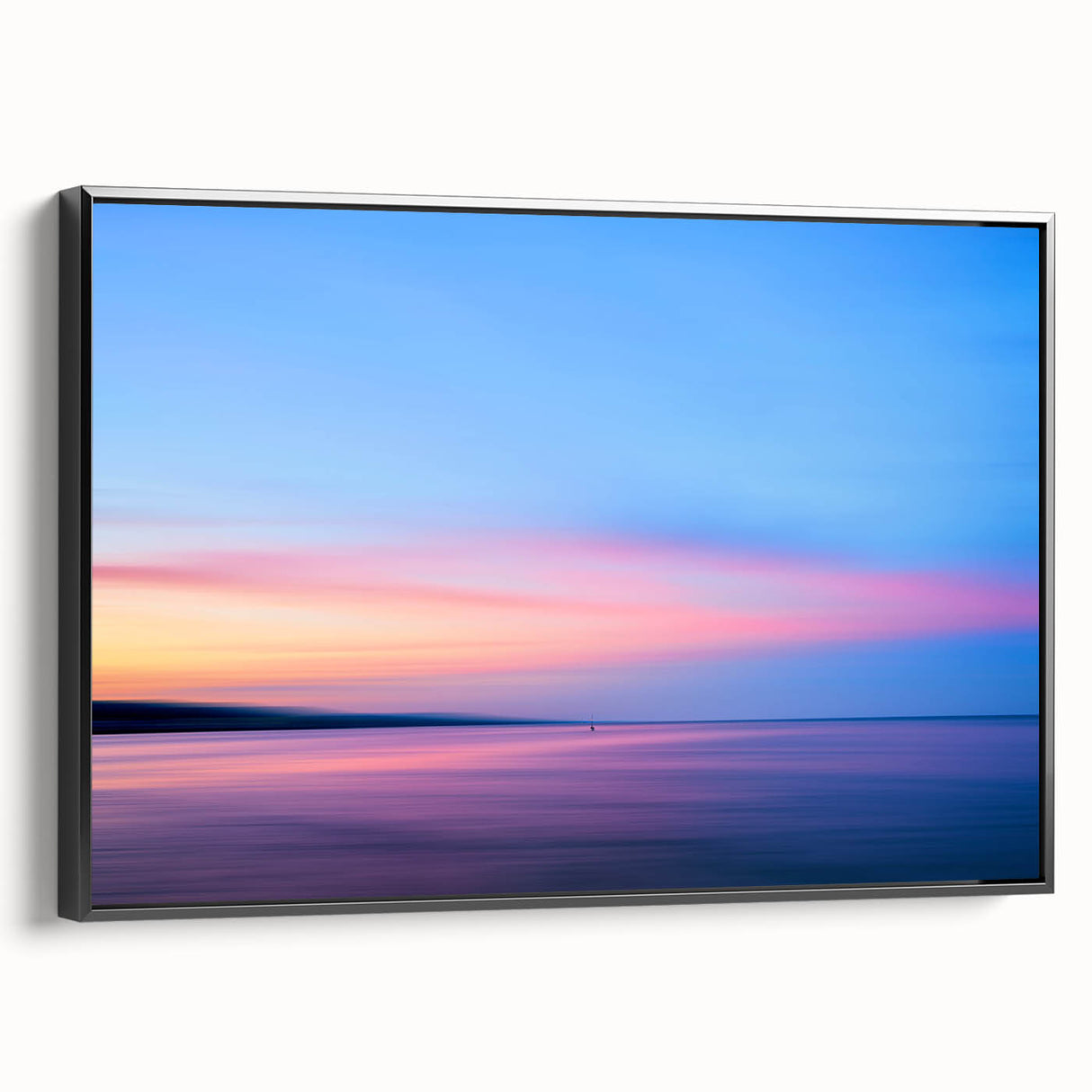 Black and white framed canvas of a vintage Minnesota landscape, ideal for bedroom decor.