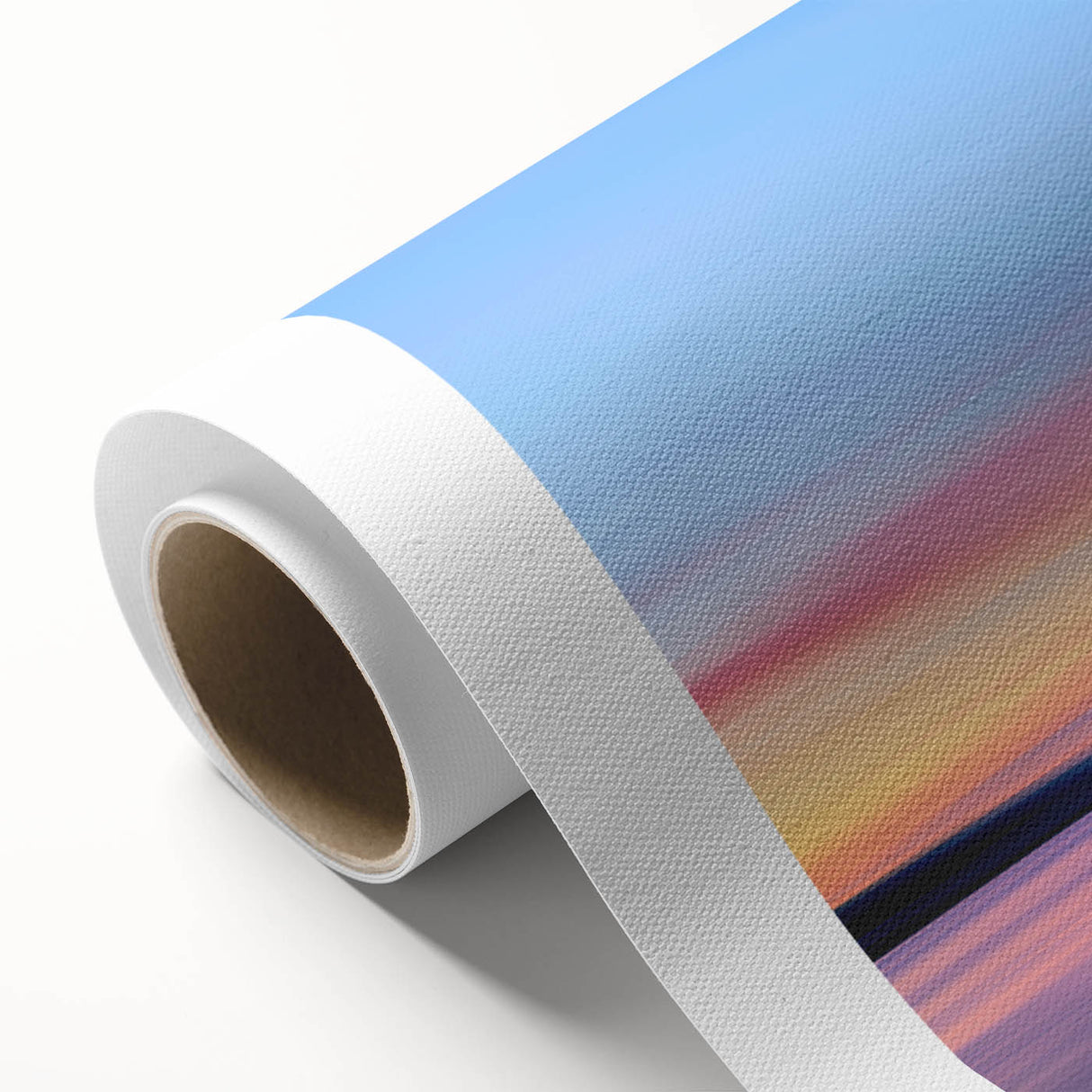 Art deco poster of Minnesota scenery with pastel shades on rolled canvas, ideal for nursery wall art.