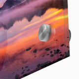 Acrylic print of a large abstract depiction of Montana scenery in earth tones.