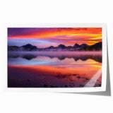Extra large rolled print of Montana scenery with vibrant floral elements.