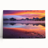 Black and white landscape of Montana on a large stretched canvas, suitable for kitchen wall art or bedroom decor.