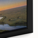 Close-up of textured black wall art depicting a Nebraska landscape on a framed canvas, ideal for living room decor.