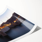 Extra large wall art of line art flowers on a rolled print, featuring soft pastel colors, ideal for large living room decor.