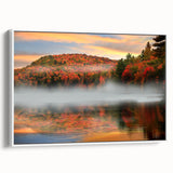 Vintage poster art of a New Hampshire scenic landscape on extra large framed canvas.