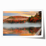 Extra large rolled print of New Hampshire scenery with vibrant green and blue tones, ideal for art wall dining room.