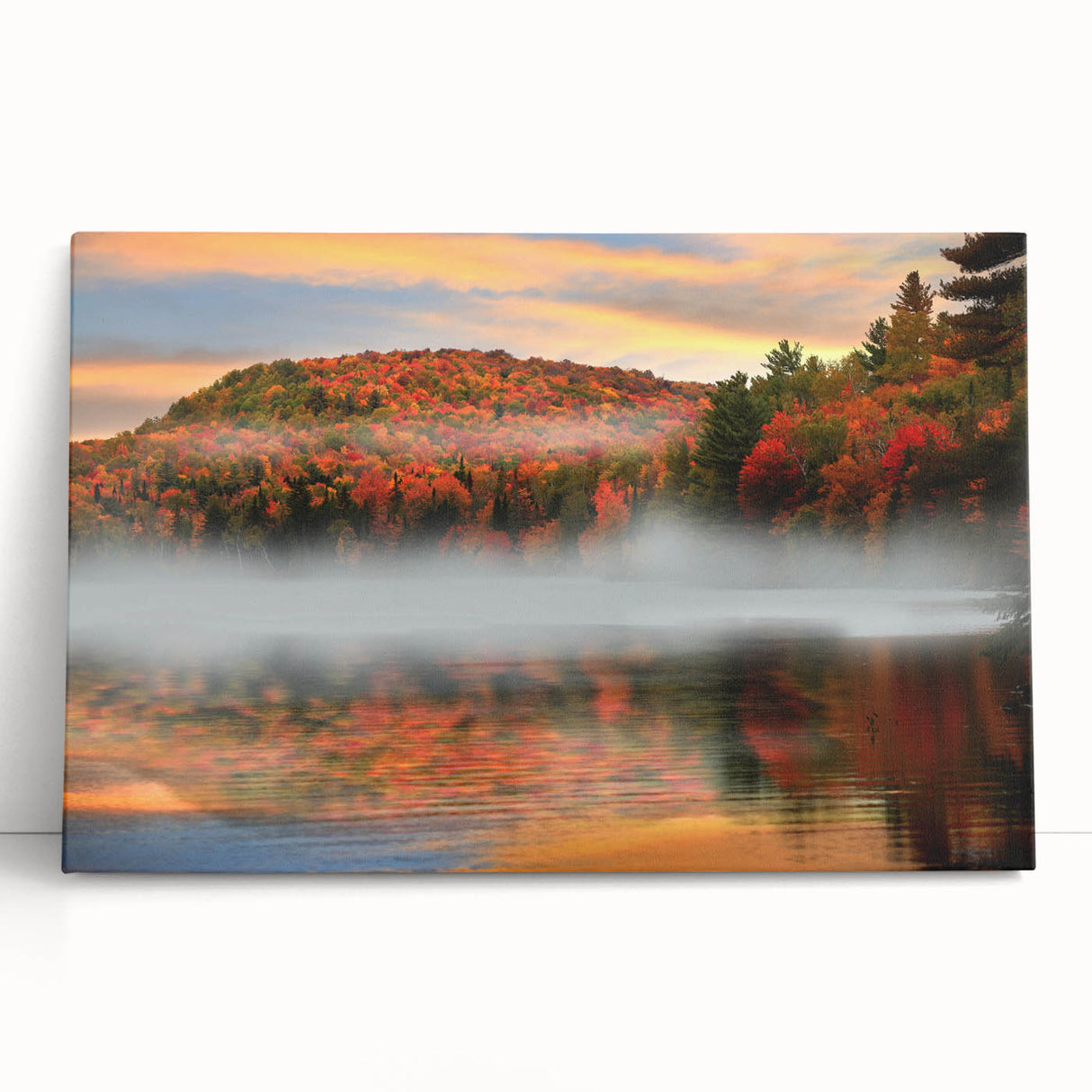 Black and white large canvas print of a New Hampshire landscape, ideal for kitchen wall art or bedroom ambiance.