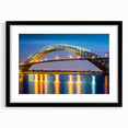 Extra large abstract art print featuring colorful, textured scenery of New Jersey, framed in black.