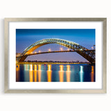 Textured abstract art print featuring a blend of muted gray and blue tones on a framed canvas, ideal for bedroom art.