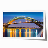 Extra large rolled print of New Jersey scenery in vibrant green and blue tones, suitable for dining room wall art.
