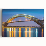 Black and white large art print of New Jersey scenery on stretched canvas, ideal for kitchen wall art.