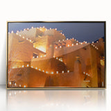 Framed acrylic print of a New Mexico landscape in muted earth tones, ideal for modern art wall decor.