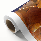 Art Deco poster of New Mexico scenery in pastel shades on rolled canvas, ideal for nursery wall art or dining room.