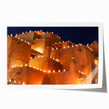 Extra large rolled print of a New Mexico scenery with vibrant sunset colors, ideal for art wall dining room decor.