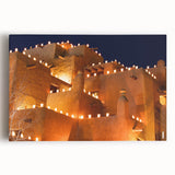 Black and white large art print of New Mexico scenery on stretched canvas, suitable for kitchen wall art.