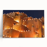 Black and white scenic photograph of a desert in New Mexico on stretched canvas.