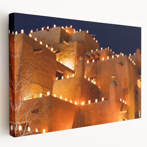 Large art depicting a New Mexico landscape in muted earth tones on stretched canvas, suitable for kitchen wall art.
