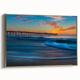 Framed canvas of Cape Hatteras landscape in muted gold and black tones, suitable for bedroom wall art.