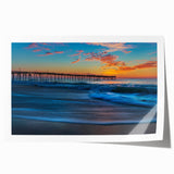 Extra large rolled print of Cape Hatteras with soft blue and beige tones, ideal for art wall dining room.