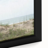 Extra large framed canvas featuring a textured depiction of the Outer Banks in North Carolina.