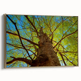 Framed canvas of Raleigh landscape in muted gold and black tones, suitable for bedroom wall decor.