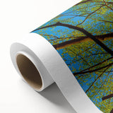 Art Deco style poster of Raleigh cityscape in pastel shades on rolled canvas, ideal for nursery wall art.