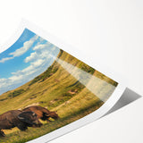 Extra large wall art featuring line art flowers in muted earth tones on a rolled print, suitable for large living room decor.