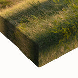 Black and white landscape art painting of North Dakota scenery on stretched canvas, suitable for bedroom wall art.