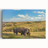 Black and white photograph of a North Dakota landscape on stretched canvas, ideal for kitchen wall art.