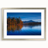 Textured abstract art print of Adirondacks scenery in muted earth tones on a framed canvas, ideal for bedroom decor.