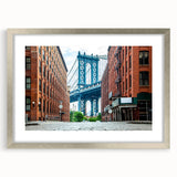 Textured art depicting an abstract scene in muted blue and gray tones on a framed canvas, suitable for bedroom decor.