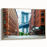 Framed canvas depicting a vintage-style Long Island landscape in black and gold tones, ideal for bedroom wall art.